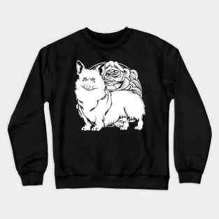 Welsh Corgi - Trendy Line-Art Corgi Cute Dog Crewneck Sweatshirt